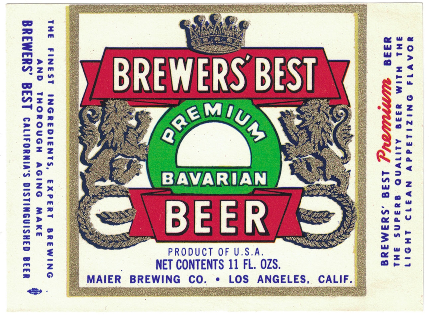 Brewers Best Premium Bavarian Beer Label