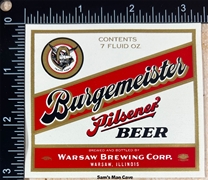 Burgemeister Pilsener Beer Label