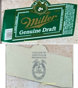 Miller Genuine Draft Shamrock Label