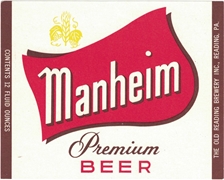 Manheim Premium Beer Label