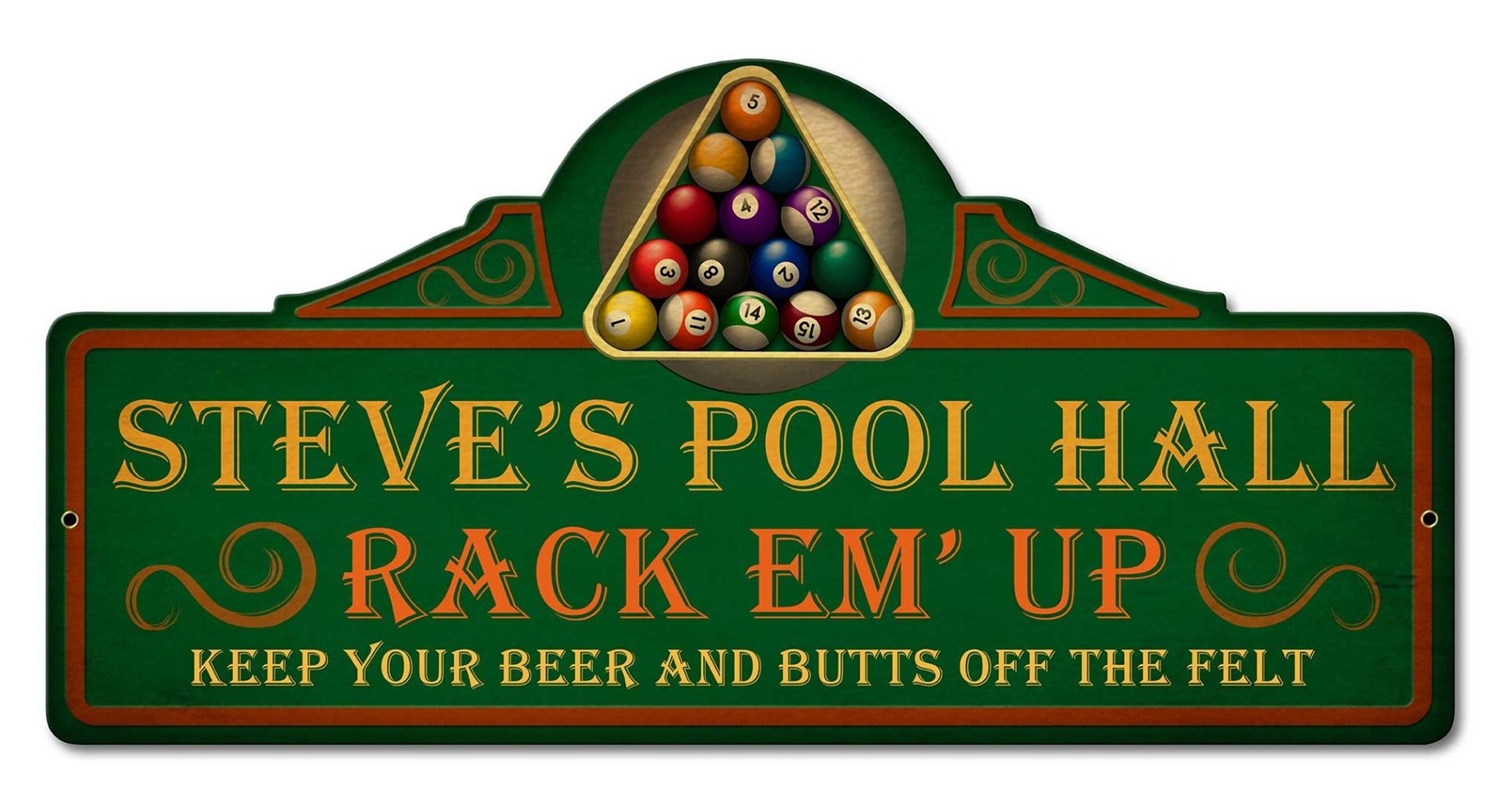 Personalized Pool Hall Sign
