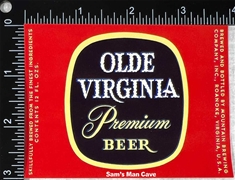 Olde Virginia Premium Beer Label