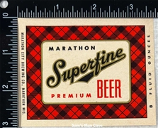 Marathon Superfine Premium Beer Label
