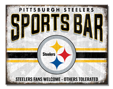 Pittsburgh Steelers Sports Bar Metal Sign