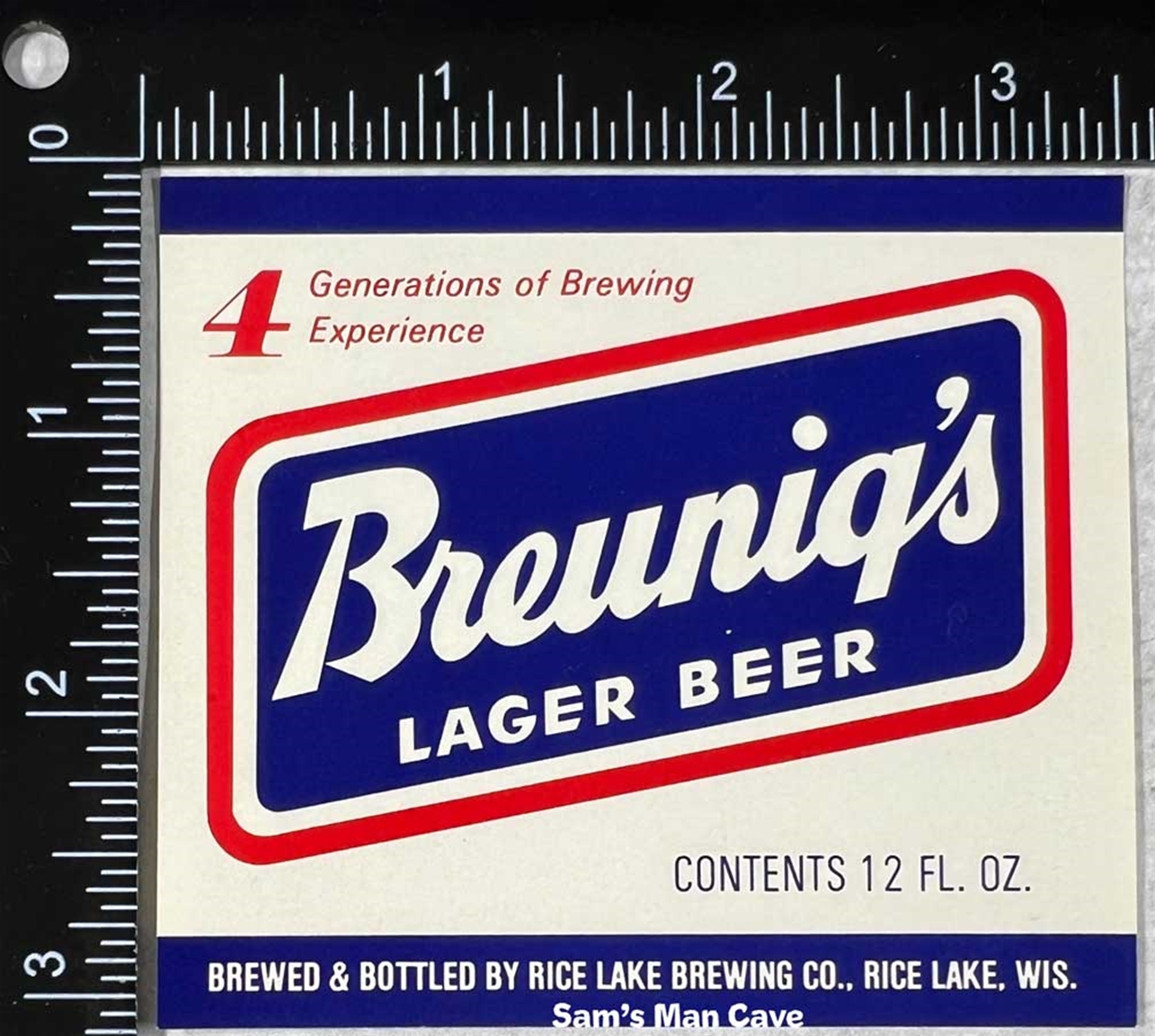 Breunig's Lager Beer Label