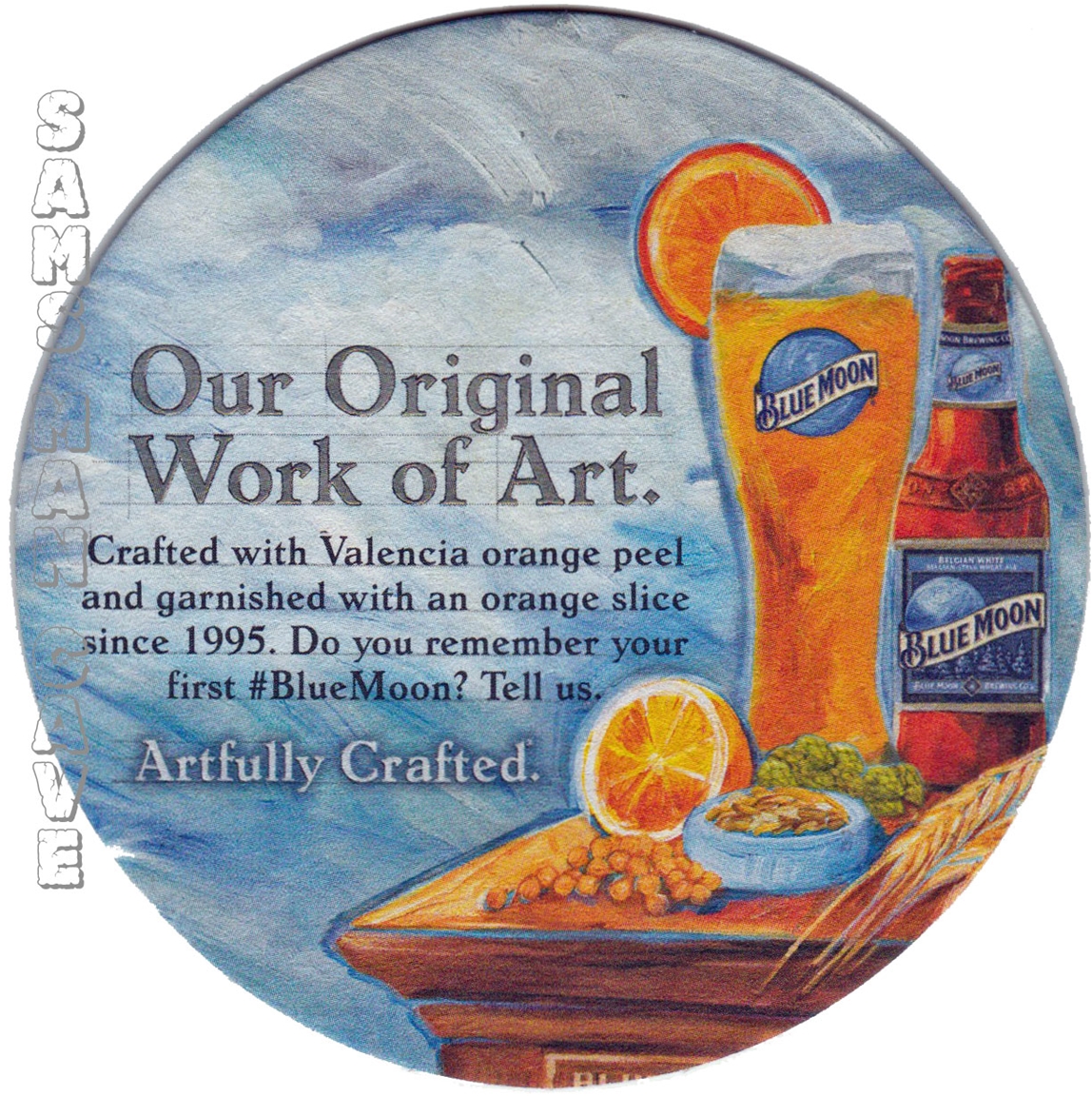 Blue Moon Work of Art Beer Coaster