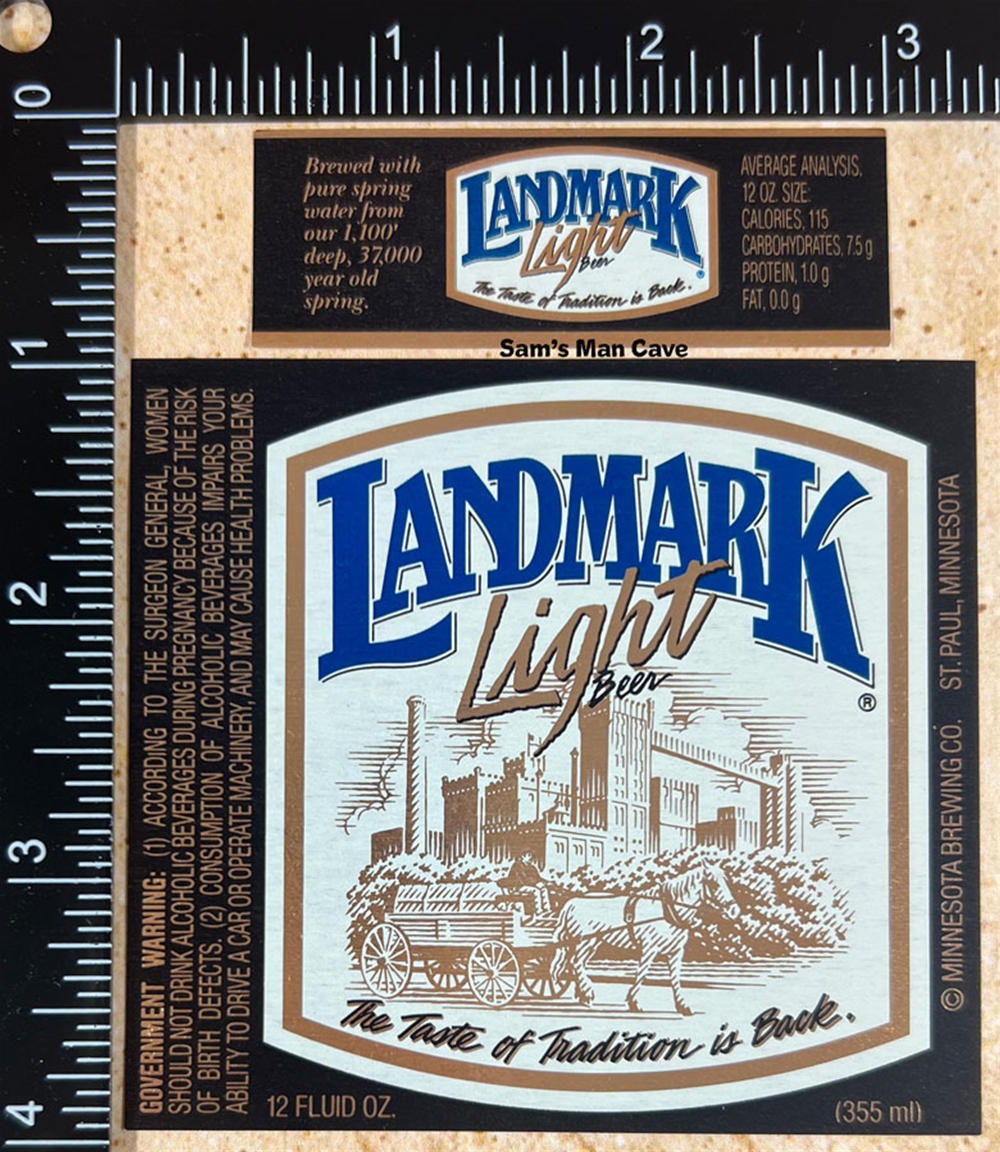 Landmark Light Beer Label with neck