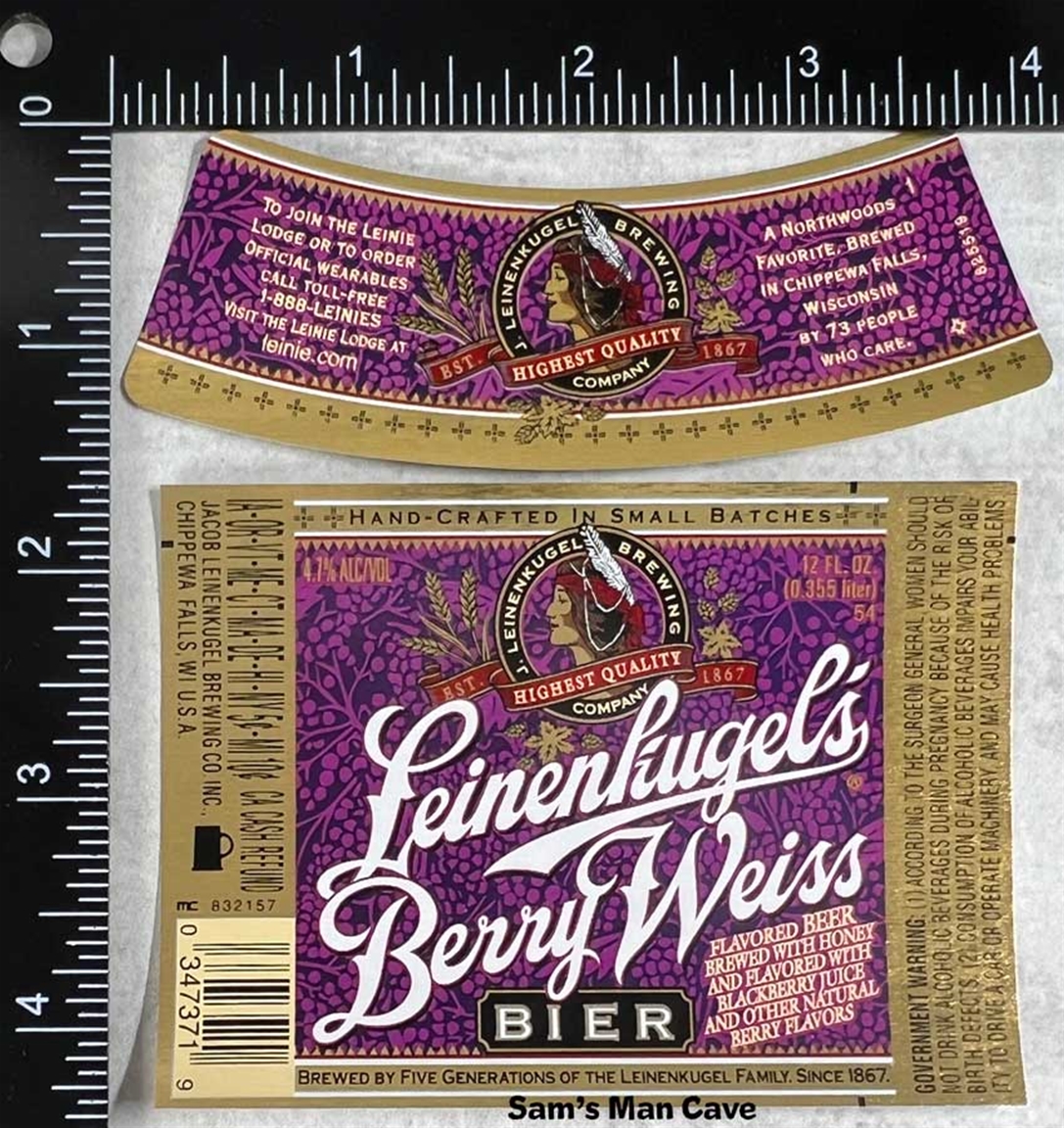 Leinenkugel's Berry Weiss Bier Label with neck
