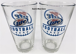Miller Lite Football Pint Glass Set