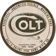 Colt Round Tin Sign