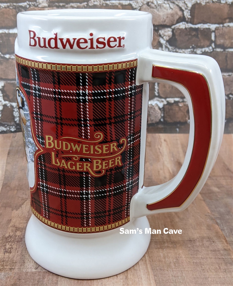 2021 Budweiser Holiday stein PLAID HOLIDAY from annual Christmas mug series NEW! 