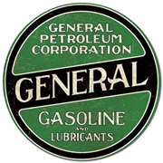 General Gasoline Round Tin Sign