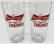Budweiser Racing 29 Pint Glass SET OF FOUR