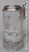 Meger Mallard Glass Beer Stein