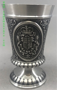 Crest Pewter Shot Glass