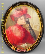 Coca Cola 1908 Calendar Lady Tray