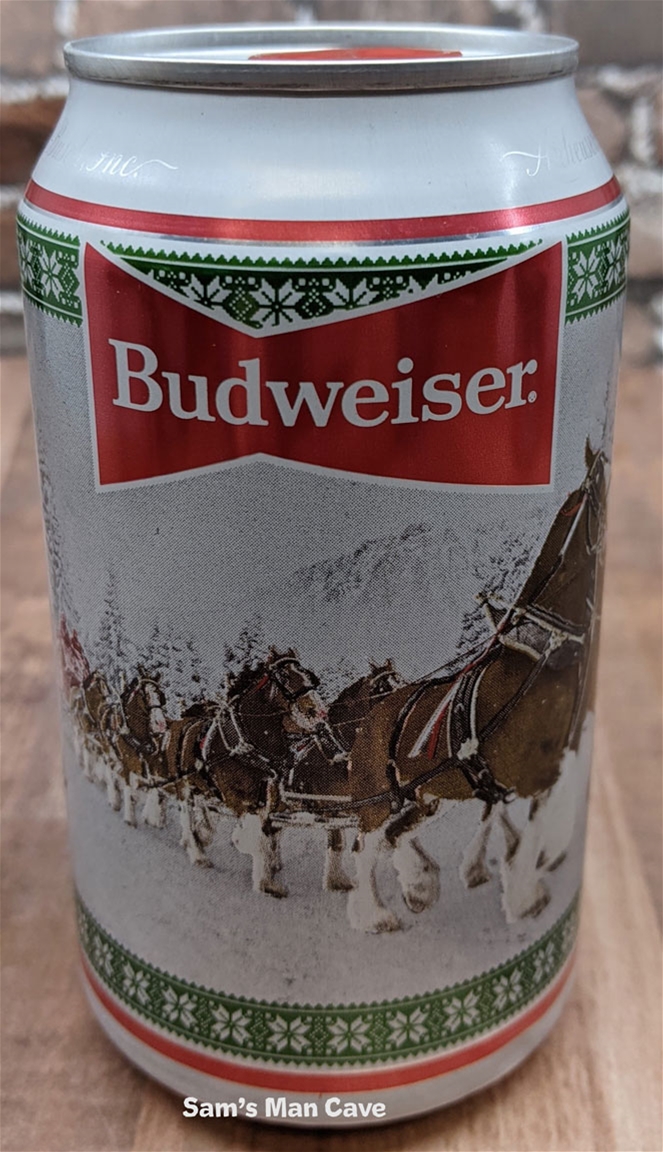 Budweiser Happy Holidays Hitch Mountain Beer Can