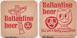 Ballantine Tote'm Beer Coaster