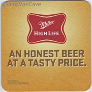 Miller High Life Honest Beer Beer Coaster