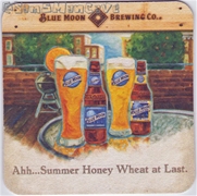 Blue Moon Summer Honey Wheat Beer Coaster