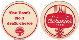 Schaefer East No. 1 Beer Coaster