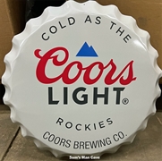 Coors Light Bottle Cap Metal Sign