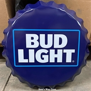Bud Light Bottle Cap Metal Sign