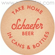 Schaefer Take Home Beer Coaster