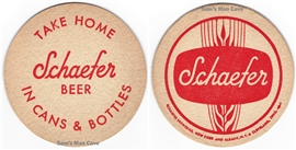 Schaefer Take Home Beer Coaster