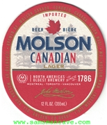 Molson Canadian Lager Beer Coaster