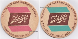 Schlitz Feel the Difference Beer Coaster