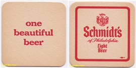 Schmidt's Beautiful Square Beer Coaster