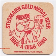 Stegmaier's Chipmunk Ring A Ding Ding  Beer Coaster
