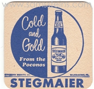 Stegmaier Cold and Gold Beer Coaster