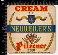 Neuweiler's Cream Ale Pilsener Beer Coaster