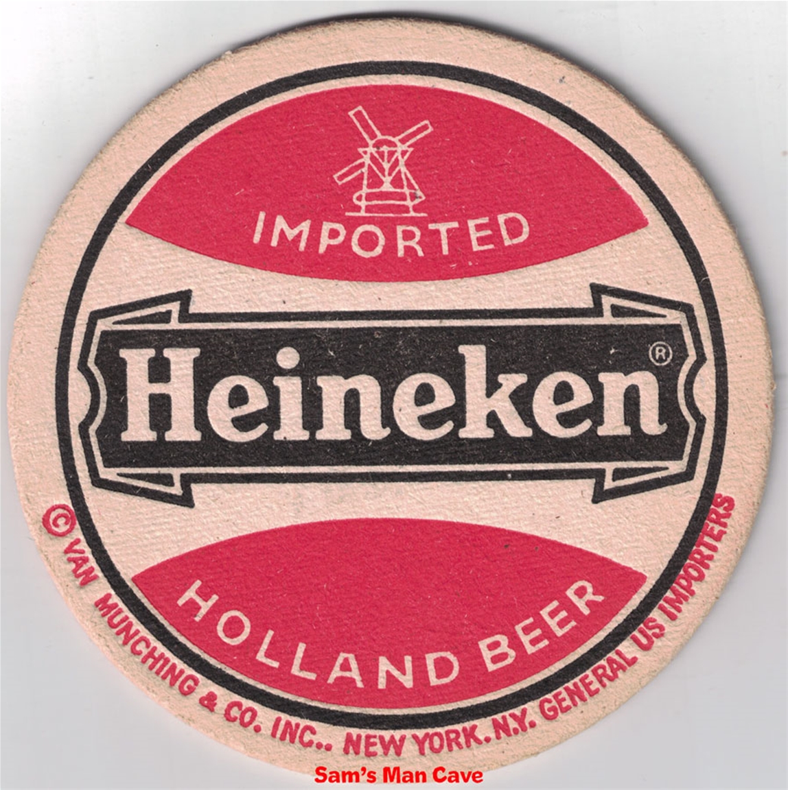 Heineken  BEER COASTER 1 only South Pacific Brewery Draught 