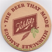 Schlitz Famous Beer Coaster