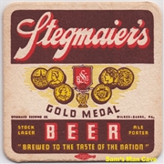 Stegmaier's Brewed to the Taste Beer Coaster