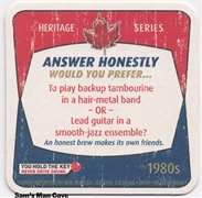 Molson Canadian Heritage Series Hair Band Smooth Jazz Beer Coaster