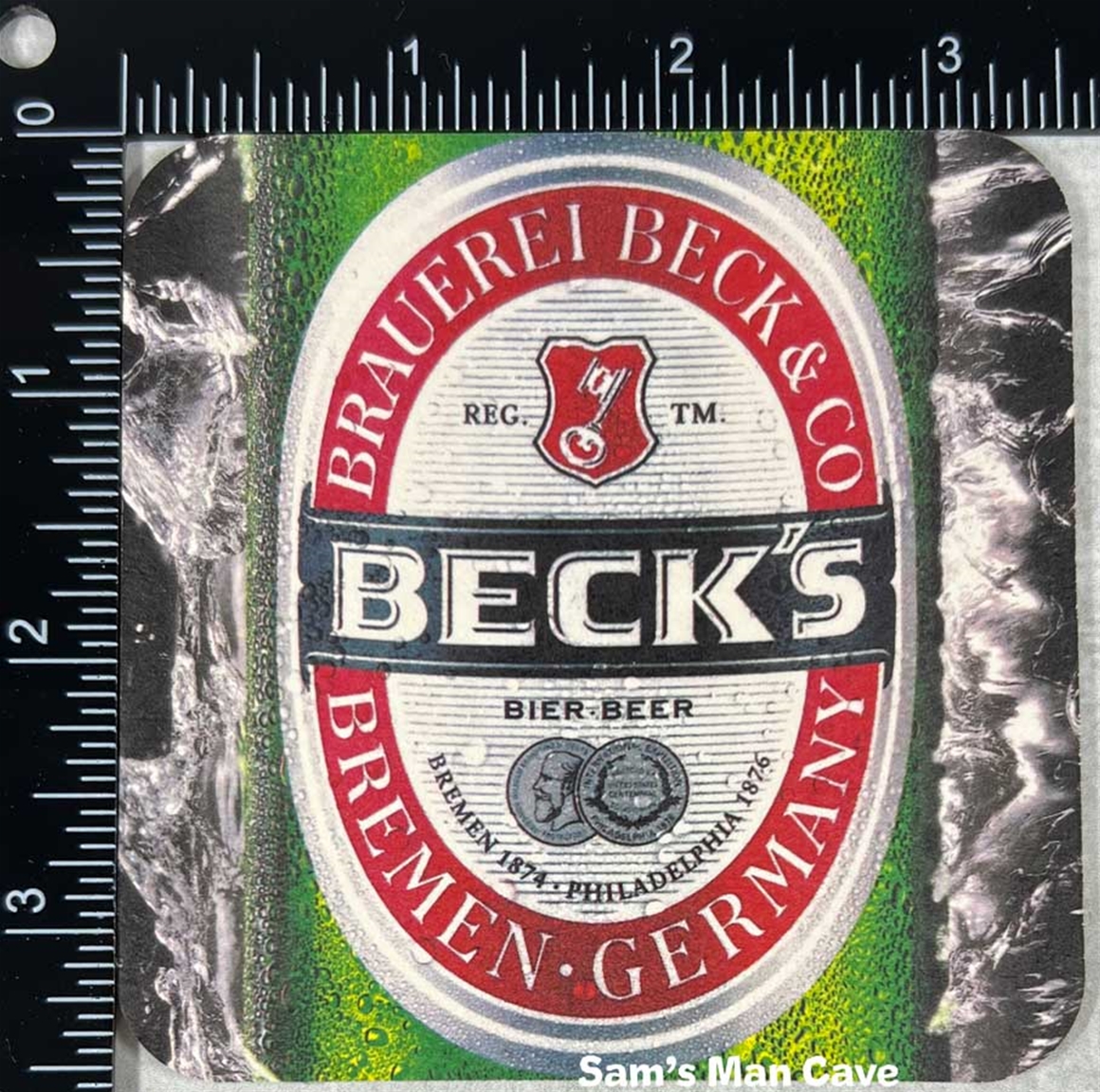 Beck's Beer Cardboard Beer Coasters Mats Man Cave Home Bar New Lot of 5 Sleeves 