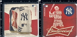 Budweiser New York Yankees Beer Coaster