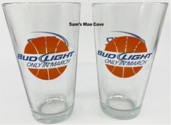 Bud Light Only In March Pint Glass Set