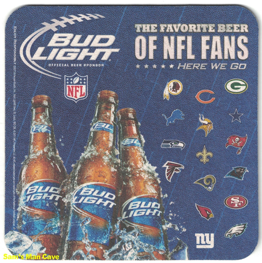 16  Budweiser San Francisco 49ers Fan Bud Man  Beer Coasters 