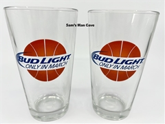 Bud Light Only In March Pint Glass Set