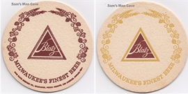 Blatz Triangle Logo Beer Coaster
