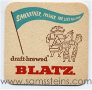 Blatz Smoother Beer Coaster