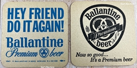 Ballantine Hey Friend Beer Coaster