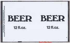 BEER Flat Unrolled Beer Can