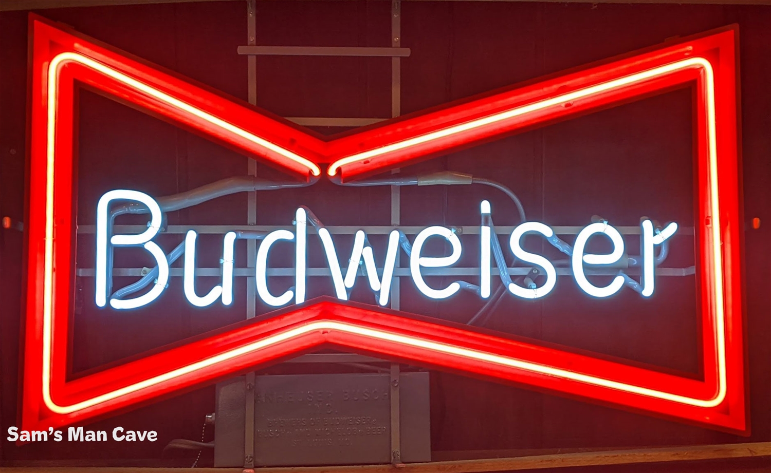 New Budweiser Bowtie Bow Tie Real Glass Neon Sign Beer Bar Light Home Decor 