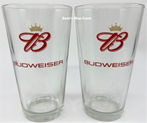 Budweiser B Crown Pint Glass Set